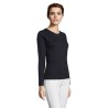 T-shirt Femme Personnalisé Élégant et Confortable - IMPERIAL LSL Taille textile : S Couleurs : noir profond marquage laser ultra