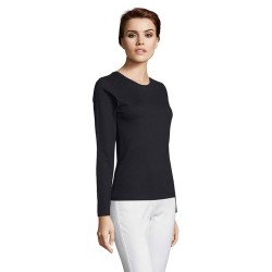T-shirt Femme Personnalisé Élégant et Confortable - IMPERIAL LSL Taille textile : M Couleurs : noir profond impression haute déf