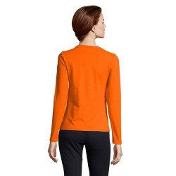 T-shirt Femme Personnalisé Élégant et Confortable - IMPERIAL LSL Taille textile : M Couleurs : orange cadeau affaires élégant