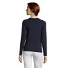 T-shirt Femme Personnalisé Élégant et Confortable - IMPERIAL LSL Taille textile : L Couleurs : french navy marquage couleur écla