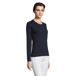 T-shirt Femme Personnalisé Élégant et Confortable - IMPERIAL LSL Taille textile : XL Couleurs : french navy cadeau client origin