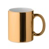Tasse métalisée en céramique, cadeau d'entreprise HOLLY Matières : grès Couleurs : doré personnalisable avec votre logo