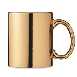 Tasse métalisée en céramique, cadeau d'entreprise HOLLY Matières : grès Couleurs : doré goodies publicitaire événementiel