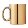 Tasse métalisée en céramique, cadeau d'entreprise HOLLY Matières : grès Couleurs : doré marquage laser ultra précis