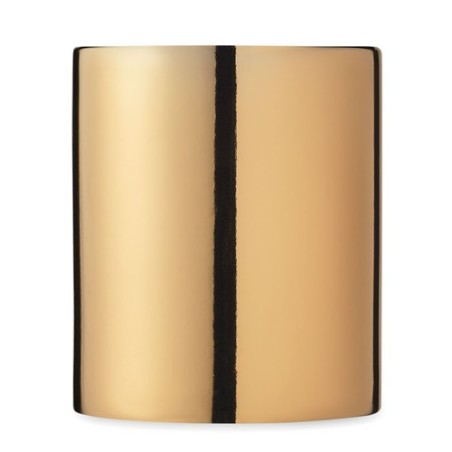 Tasse métalisée en céramique, cadeau d'entreprise HOLLY Matières : grès Couleurs : doré objet promotionnel éco-responsable
