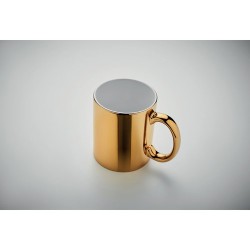 Tasse métalisée en céramique, cadeau d'entreprise HOLLY Matières : grès Couleurs : doré accessoire événementiel unique