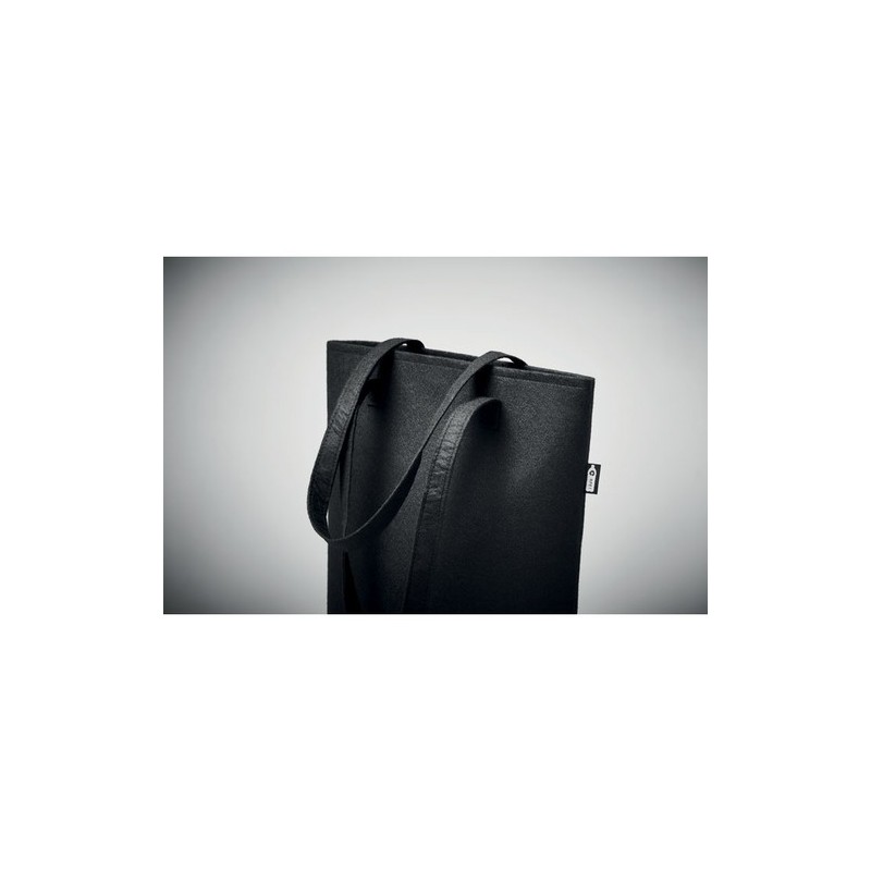 Sac Shopping Éco-responsable en Feutre RPET Personnalisé NATA Matières : PET recyclé Couleurs : noir cadeau client original