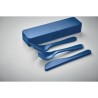 Set de Couverts Réutilisables Pratiques en PP Personnalisé RIGATA Matières : polypropylène (PP) Couleurs : bleu objet publicitai