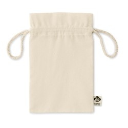 Sac cadeau  en coton biologique S personnalisé AMBER SMALL Matières : coton Couleurs : beige 2