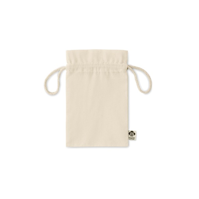 Sac cadeau  en coton biologique S personnalisé AMBER SMALL Matières : coton Couleurs : beige personnalisable avec votre logo