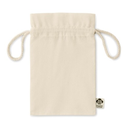 Sac cadeau  en coton biologique S personnalisé AMBER SMALL Matières : coton Couleurs : beige personnalisable avec votre logo