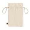 Sac cadeau  en coton biologique S personnalisé AMBER SMALL Matières : coton Couleurs : beige cadeau entreprise pas cher
