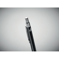 Stylo bille  en aluminium recyclé personnalisé DANA Matières : aluminium recyclé  Couleurs : noir marquage laser ultra précis