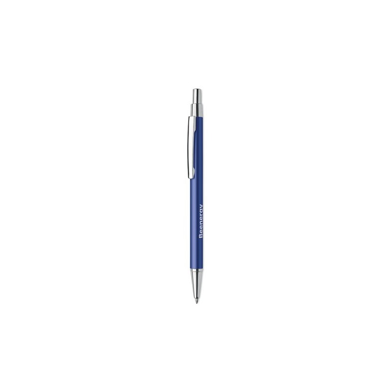 Stylo bille  en aluminium recyclé personnalisé DANA Matières : aluminium recyclé  Couleurs : bleu royal goodies publicitaire évé