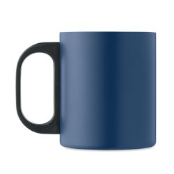 Mug double paroi personnalisé 300 ml idéal cadeau publicitaire TANISS Matières : acier inoxydable Couleurs : bleu marine marquag