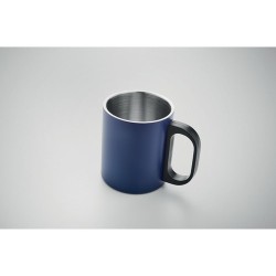 Mug double paroi personnalisé 300 ml idéal cadeau publicitaire TANISS Matières : acier inoxydable Couleurs : bleu marine goodies