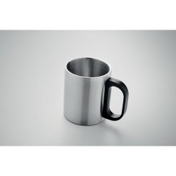 Mug double paroi personnalisé 300 ml idéal cadeau publicitaire TANISS Matières : acier inoxydable Couleurs : argenté mat cadeau 