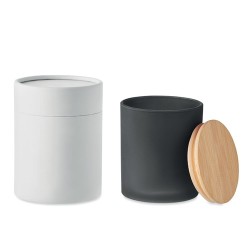 Bougie Éco-responsable en Cire Végétale 280 gr Personnalisée KEOPS Matières : verre Couleurs : noir cadeau collaborateur premium