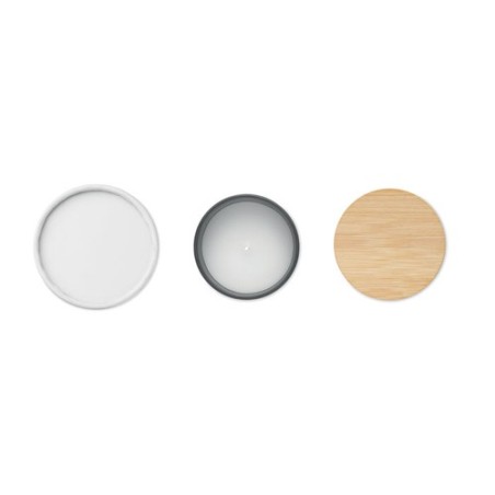 Bougie Éco-responsable en Cire Végétale 280 gr Personnalisée KEOPS Matières : verre Couleurs : noir objet promo petit budget
