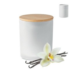 Bougie Éco-responsable en Cire Végétale 280 gr Personnalisée KEOPS Matières : verre Couleurs : blanc cadeau entreprise pas cher