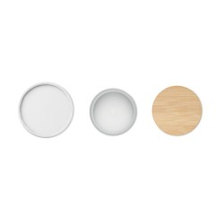 Bougie Éco-responsable en Cire Végétale 280 gr Personnalisée KEOPS Matières : verre Couleurs : blanc cadeau affaires élégant