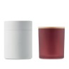 Bougie Éco-responsable en Cire Végétale 280 gr Personnalisée KEOPS Matières : verre Couleurs : bordeaux cadeau client original