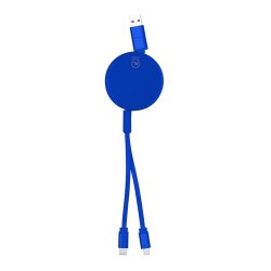 Câble de Charge Éco-responsable Personnalisé - Freud Matières : aluminium recyclé  Couleurs : rouge cadeau collaborateur premium
