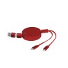 Câble de Charge Éco-responsable Personnalisé - Freud Matières : aluminium recyclé  Couleurs : rouge goodies publicitaire événeme