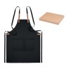 Tablier en coton organique 340 g/m² couleur Nagpur Matières : coton biologique Couleurs : noir personnalisable avec votre logo