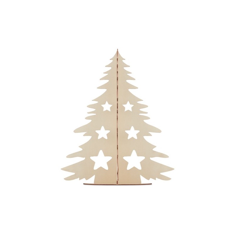 Sapin de Noël en bois  personnalisé - TREE AND PAINT Matières : bois Couleurs : bois personnalisable avec votre logo