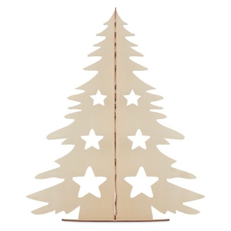 Sapin de Noël en bois  personnalisé - TREE AND PAINT Matières : bois Couleurs : bois personnalisable avec votre logo