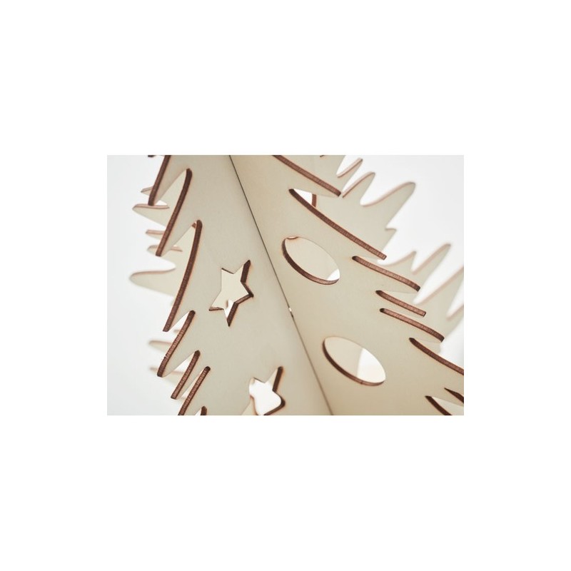 Sapin de Noël en bois  personnalisé - TREE AND PAINT Matières : bois Couleurs : bois goodies publicitaire événementiel