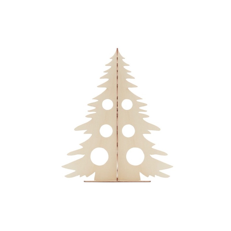 Sapin de Noël en bois  personnalisé - TREE AND PAINT Matières : bois Couleurs : bois impression haute définition