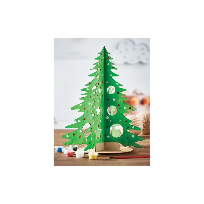 Sapin de Noël en bois  personnalisé - TREE AND PAINT Matières : bois Couleurs : bois livraison express 24h 48h