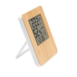 Station Météo Éco-responsable en Bambou SUNCITY Matières : ABS Couleurs : bois cadeau entreprise pas cher