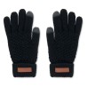 Gants Tactiles Éco-responsables en RPET Personnalisés TAKAI Matières : PET recyclé Couleurs : noir