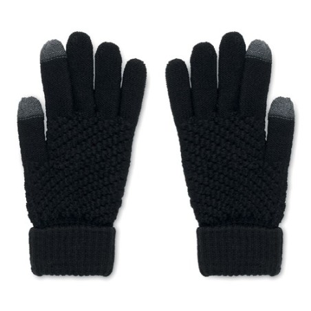 Gants Tactiles Éco-responsables en RPET Personnalisés TAKAI Matières : PET recyclé Couleurs : noir cadeau entreprise pas cher