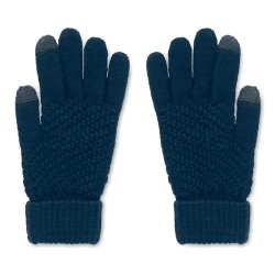 Gants Tactiles Éco-responsables en RPET Personnalisés TAKAI Matières : PET recyclé Couleurs : bleu marine goodies publicitaire é