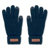 Gants Tactiles Éco-responsables en RPET Personnalisés TAKAI Matières : PET recyclé Couleurs : bleu marine marquage laser ultra p