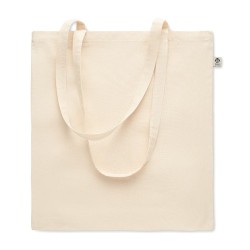 Sac Shopping Éco-responsable en Coton Biologique Personnalisé NUORO Matières : coton biologique Couleurs : beige