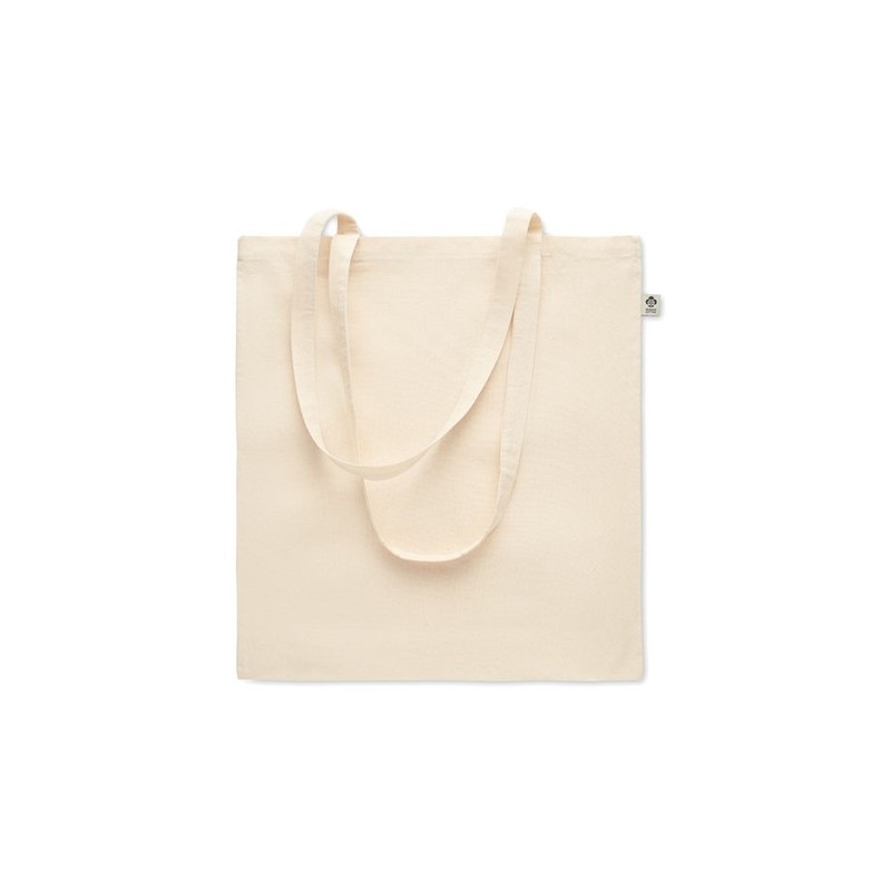 Sac Shopping Éco-responsable en Coton Biologique Personnalisé NUORO Matières : coton biologique Couleurs : beige