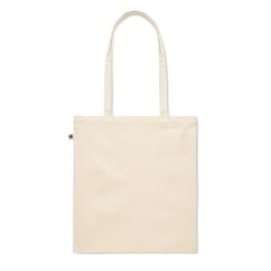 Sac Shopping Éco-responsable en Coton Biologique Personnalisé NUORO Matières : coton biologique Couleurs : beige 2
