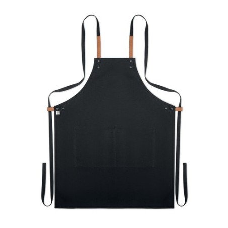 Tablier en coton organique 340 g/m² couleur Nagpur Matières : coton biologique Couleurs : noir personnalisation rapide en France