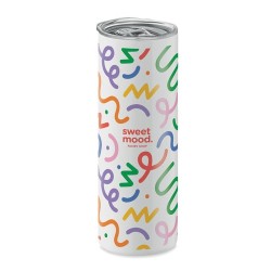 Gobelet Double Paroi Personnalisé Éco-responsable SFEER - Cadeau d'entreprise Matières : acier inoxydable Couleurs : blanc impre