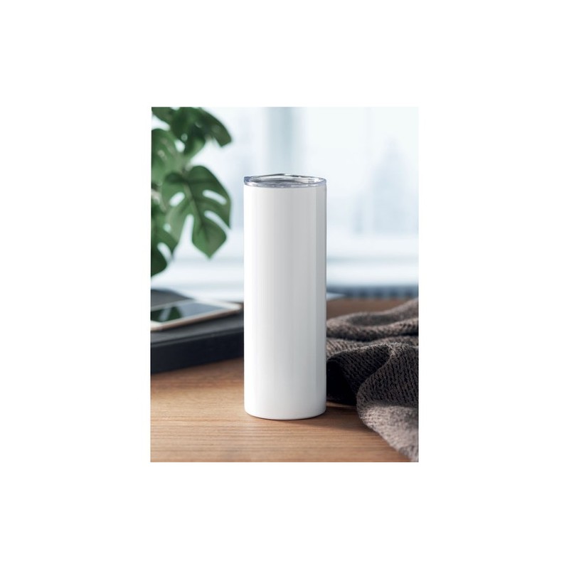 Gobelet Double Paroi Personnalisé Éco-responsable SFEER - Cadeau d'entreprise Matières : acier inoxydable Couleurs : blanc marqu