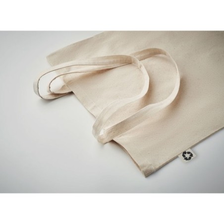 Sac Shopping Éco-responsable en Coton Recyclé Personnalisé ZOCO Matières : coton recyclé Couleurs : beige personnalisable avec v