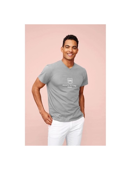 T-Shirt Col V 100% Coton Personnalisable