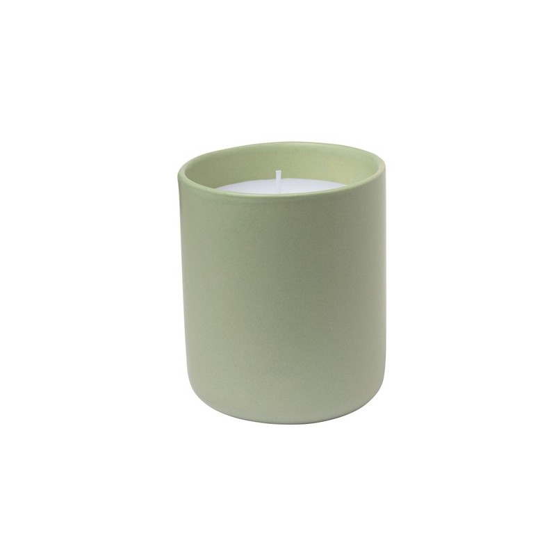 Bougie Aromatique Personnalisée Vanille Éco-responsable Elora | Cadeau Unique Matières : céramique Couleurs : vert cadeau entrep