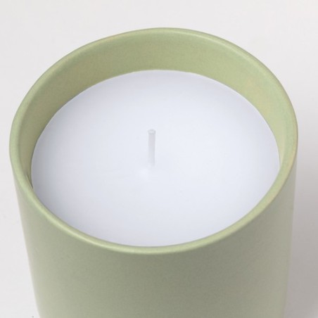 Bougie Aromatique Personnalisée Vanille Éco-responsable Elora | Cadeau Unique Matières : céramique Couleurs : vert cadeau client