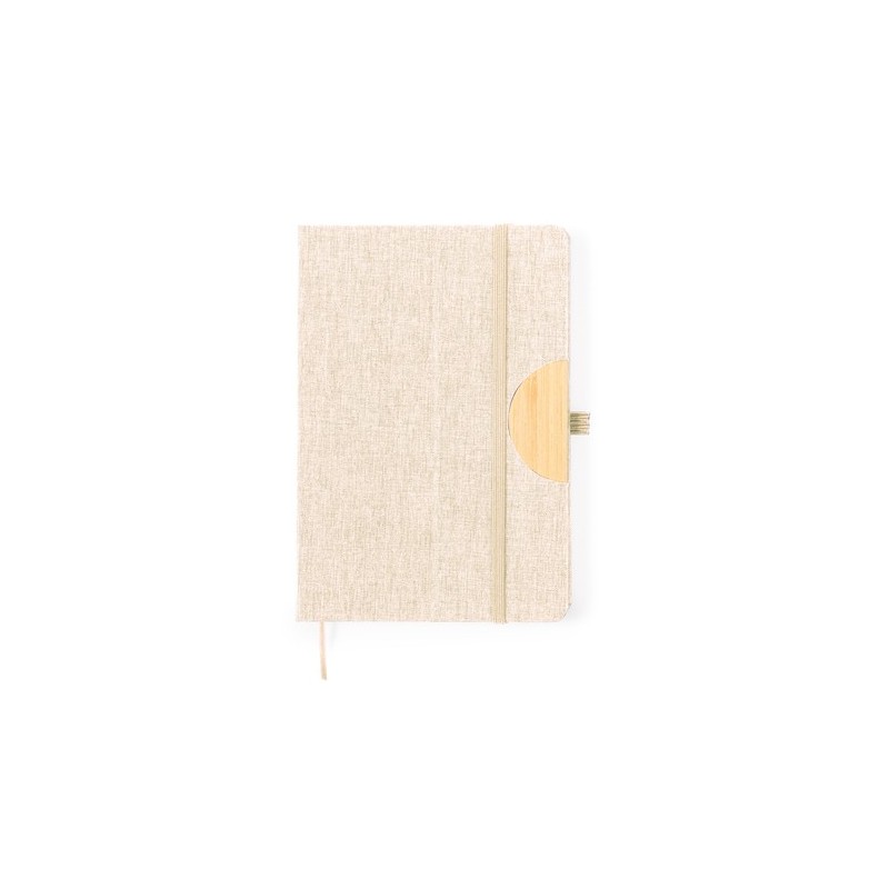 Bloc-notes personnalisé  - Support Jibs pas cher Matières : bambou Couleurs : bleu marine goodies entreprise design